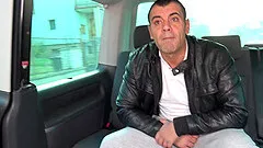 Blonde in stockings Samantha goes into a car and gets a cumshot