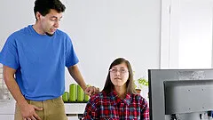 Nerdy whore Adriana Chechik loves getting fucked hardcore and rough