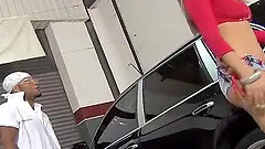 Small tits Bianca anal smashed hardcore in car porn