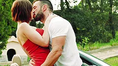 Hardcore outdoor MMF threesome with mature Yasmin Scott