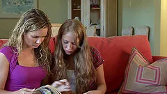 Curly haired cute lesbian couple Prinzzess and Keira Kelly