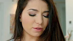 Skinny lesbian babes Kandy Kors and Kira Parvati fingering