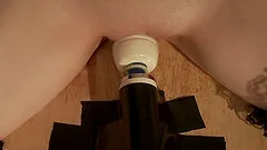 Teen babe tied up with a vibrator against her clit