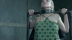 Blonde slut with pigtails Leya Falcon in a hardcore BDSM torture scene