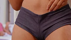 Gamer lesbian babes Kira Noir and Jenna Fox play with each other