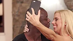 Blonde Nesty experiences interracial sex with black fucker