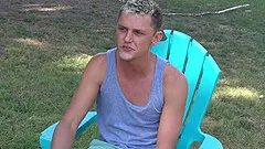 Blonde white teen gay guy seduced and fucked by a stranger outdoors