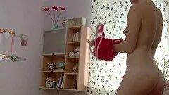 Amateur short haired brunette beauty Orchidea blows cock POV