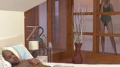 Interracial sex of blonde coquette and lucky black gentleman