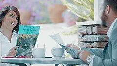 Petite crazy babe Adriana Chechik rides a huge dick and swallows cum