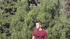Teen sporty gay guy Brian picked up and fucked in a park
