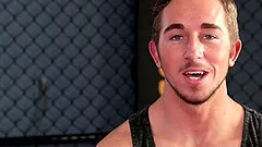 Solo masturbation and a cumshot with a sporty teen gay blonde dude