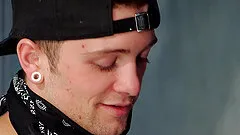 Tattooed teen gay hooligans cum all over each other