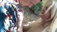 Outdoor pussy licking and cock sucking with blonde babe Melissa Walker