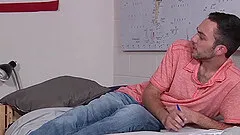 Horny teen gay college roommates in a group sex after studying