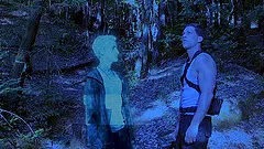 Outdoor gay intercourse with a teen couple in a forest