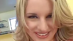 Interracial threesome session with stunning blonde Cassidy Blue