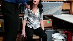 Petite teen babe Kylie Martin gets a rough pussy fuck and cum in mouth