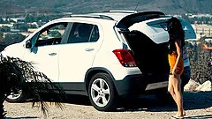 Gorgeous brunette MILF Britney Amber gets a cumshot after cock riding