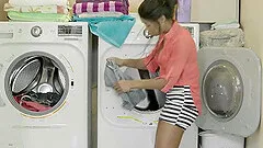 Interracial lesbian couple Mya Mays and Alana Cruise public fingering