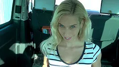 Blonde babe Nesty picked up and hard fucked in a car