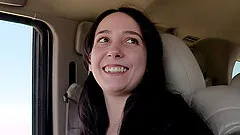 Brunette teen babe Kyra pounded hard and she loves to swallow cum