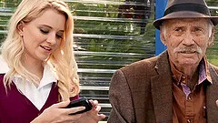 Kinky blonde babe Riley Star in a reality outdoor public sex scene