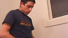 Young Luciano doesnt hesitate to get naked and work his meat.