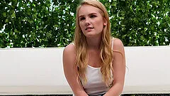 Teen babes Winter and Natalie share a fat dick and a cumshot