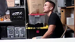 Security Guard Shoves His Cock In A Public Masturbator’s Mouth