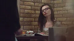 Nerdy brunette Nelya picked up in public and gets her pussy creamed