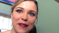 Horny blonde MILF Katie Thomas loves slurping on a big black cock