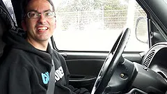 Marta La Croft rides a cock with her huge round as in a car