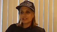 Hardcore close up rough blowjob with a blonde MILF slut