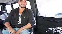 Horny ebony teen babe Estrella fucked an receives cum in a car