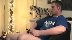 Straight boy Marshall stops by Vinnies place and quickly strips out of his pants.