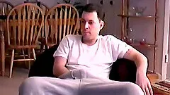 Straight boy Dylan strips down to his shirt and starts stroking.