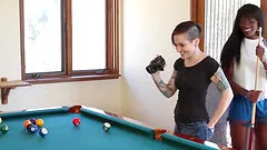 Ebony hottie Ana Foxxx likes to masturbate with a cute friend