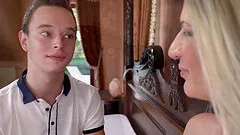 Mature Conchita loves sucking and fucking young studs