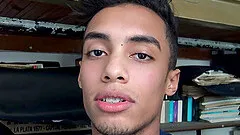 Latin Boy with Braces take messy facial