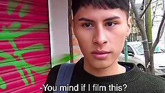 Young cock sucker fucked raw outside