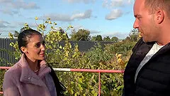 Nicci finally agrees to bounce on a friend's dick in the car