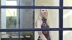 Skinny babe Lily Rader makes a dick disappear in her small cunt