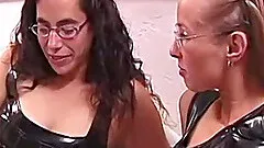 Irresistible lesbians like to please each other with long toys