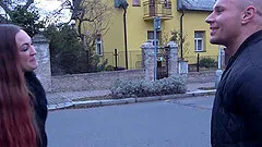 Cute girl Sisi finally agrees to ride a fat dick in the car