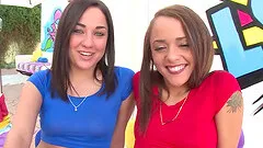 Amara and Holly bubble butt anal fun and cum swap