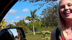 Getting her pussy fucked in the car is what Lily Rader likes the most