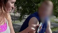 Interracial German couple fuck on the rooftop