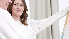 Skinny Sofy Soul and another girl like to share a big cock