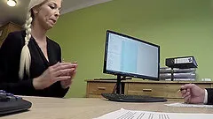 Hottie with pigtail gets pink pussy because needs new car